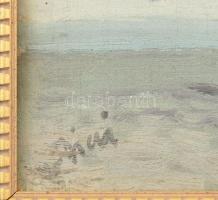 Biai-Föglein István (1905-1974): Balatoni vitorlás. Olaj, falemez, jelzett. Fakeretben. 24,5×29 cm