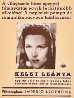 Kelet leánya című romantikus film, hirdetmény, 29,5×23 cm