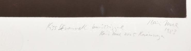 Kéri Imre (1945- ): "Addig élünk... (Kodály Zoltán)". Rézkarc, papír, jelzett, Kéri Imre a...