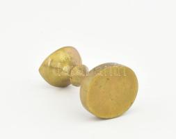 Bronz pecsételő, monogram nélkül, m: 4,5 cm