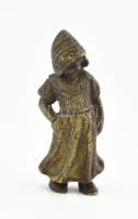 Bronz figura, rögzíthető, m: 6 cm