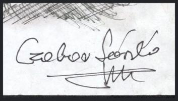 Czobor László (1920-2004): Szentháromság. Toll, papír. Jelzett. 29x21 cm