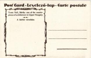 Bártfa, Bardiov, Bardejov; Városháza. La culture magyare sous le joug étranger. Francia nyelvű irred...