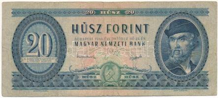 1949. 20Ft &quot;C 677 006032&quot; T:VG Hungary 1949. 20 Forint &quot;C 677 006032&quot; C:VG Adamo F10