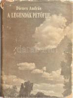 Dienes András: A legendák Petőfije. (Táj és emlékezés). Bp., 1957, Magvető, 280 p. Oldalszámozáson kívüli, fekete-fehér képtáblákkal. Kiadói félvászon-kötés, szakadozott, foltos kiadói papír védőborítóban. Megjelent 3150 példányban.