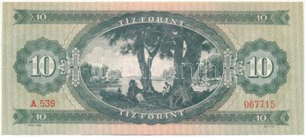 1960. 10Ft "A 539 067715" nyomdai papírránc T:AU
Hungary 1960. 10 Forint "A 539 0677...