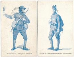 5 db régi olasz katonai lap / 5 pre-1945 Italian military cards