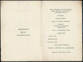 1928 Bp., Báró Hühnefeld és Köhl kapitány óceánrepülők tiszteletére rendezett vacsora menüje, borító...