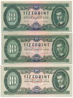 1962. 10Ft + 1969. 10Ft + 1975. 10Ft T:UNC,AU Hungary 1962. 10 Forint + 1969. 10 Forint + 1975. 10 Forint C:UNC,AU