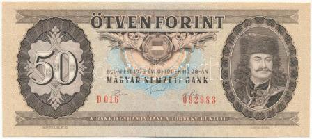 1975. 50Ft &quot;D 016 092983&quot; T:UNC  Hungary 1975. 50 Forint &quot;D 016 092983&quot; C:UNC Adamo F21