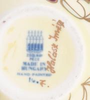 Zsolnay virágmintás váza, jelzett, hibátlan, m: 13 cm