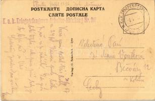 1917 Drimbrücke / WWI Austro-Hungarian military, bridge over the Drin river + "K.u.K. Kriegsgef...