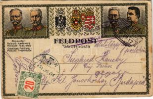 1917 Indivisibiliter AC Inseparabiliter / Feldpostkarte / WWI Austro-Hungarian K.u.K. military field postcard, Viribus Unitis propaganda, coat of arms (EB)