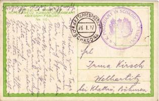 1917 Offizielle Karte für Rotes Kreuz, Kiregsfürsorgeamt Kriegshilfsbüro Nr. 110. / WWI Austro-Hunga...