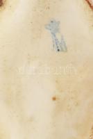 4 db Capodimonte porcelán rózsa. Kézzel festett jelzett, kisebb hibákkal kb 11 cm