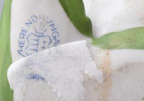 2 db Herendi porcelán rózsa. Kézzel festett jelzett, kisebb hibákkal kb 8 cm