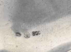 Ezüst 1886 1Ft pénzérme ezüst tálkában. Jelzett össz nettó 51 g d: 11 cm