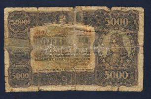 1923. 5000K "Magyar Bankjegy..." T:IV