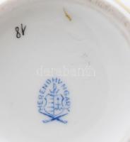 Herend Viktória mintás váza. Jelzett, aranyozás kissé kopott, m: 14,5 cm