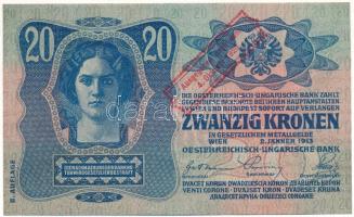 1913. 20K "II. kiadás", hamis "Ausgegeben nach dem 4. oktober 1920" felülbélyegz...