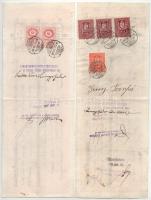 1930-1944. 5db-os váltó tétel, mind kitöltött, néhány darabon illetékbélyeg vagy lyukasztásos érvény...