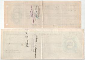 1930-1944. 5db-os váltó tétel, mind kitöltött, néhány darabon illetékbélyeg vagy lyukasztásos érvény...