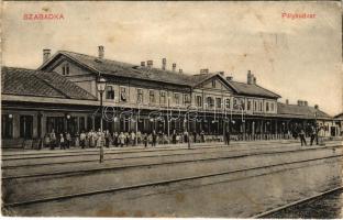 1910 Szabadka, Subotica; vasútállomás / railway station (EB)