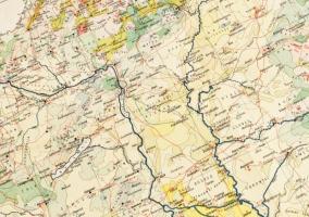 1913 Magyarország gazdaságföldrajzi térképe, szerk.: dr Fodor Ferenc, kiadja: Magyar Földrajzi Intéz...