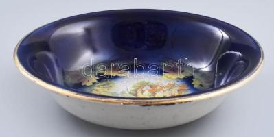 cca 1860/80, Nagy-Britannia, kínáló, híd mintával. Jelzett: BRITISH felirat, kopással, repedezett má...