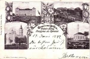 1899 Brcko with mosque and Hotel Pasavina (EB)