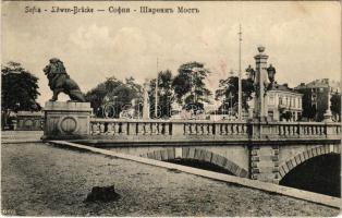 1918 Sofia, Sophia, Sofiya; Löwen-Brücke / bridge (EK)