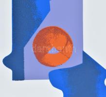 Halász Szabó Sándor (1920-1997): Absztrakt formák. Szitanyomat, papír, jelzett, számozott (20/30), 4...