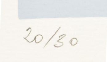 Halász Szabó Sándor (1920-1997): Absztrakt formák. Szitanyomat, papír, jelzett, számozott (20/30), 4...