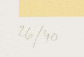 Konok Tamás (1930-2020): Geometrikus kompozíció, 1991. Szitanyomat, papír, jelzett. Számozott: 21/40...