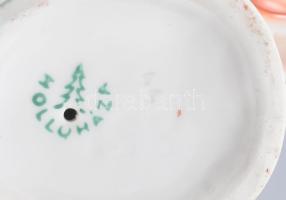 Hollóházi mókus + retro kiöntő + kisváza, utóbbin pattanással, jelzett