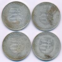 1947. 5Ft Ag "Kossuth" (4x) T:VF,F patina Adamo F8.1