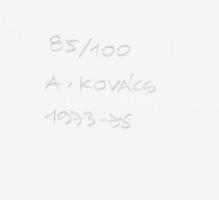 Kovács Attila (1938-2017): Koordináta geometria 1973/75. Szitanyomat, papír, jelzett és számozott (8...