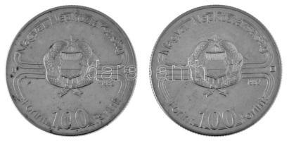 1982. 100Ft Cu-Ni "Labdarúgó világbajnokság 1982" (2x) T:UNC kis patina Adamo EM68