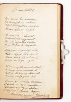 1911 Régi emlékkönyv, bejegyzésekkel, kopottas állapotban