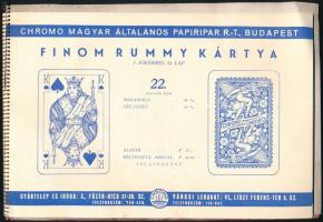 cca 1936 Chromo Magyar Általános Papíripar Részvénytársaság kártyakatalógusa