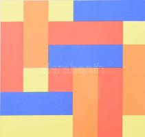 Richard Paul Lohse (1902-1988): Konkrét kompozíció (cím nélkül). Szitanyomat, papír, jelzés nélkül, ...