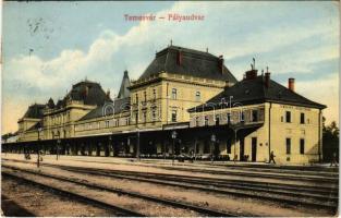 1914 Temesvár, Timisoara; Pályaudvar, vasútállomás. MÁV levelezőlapárusítás 29. sz. 1914. / railway station (EK)