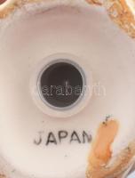 Japán panda pár só- és borsszóró pár, jelzett, kis kopással, m: 10 cm