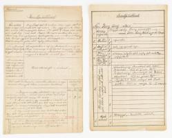 1880-1898 Bary József (1858-1915) kúriai bíró, a tiszaeszlári vérvádper vizsgálóbírójának személyi a...