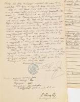 1880-1898 Bary József (1858-1915) kúriai bíró, a tiszaeszlári vérvádper vizsgálóbírójának személyi a...