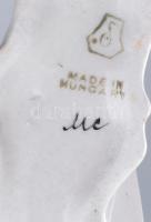 5 darabos porcelán tétel: Hollóházi hal, Drasche páva, német kakas, liba, kertészkedő. Kopással, m: ...