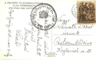 1938 Ipolyság, Sahy; bevonulás, kerékpáros katonák / entry of the Hungarian troops, soldiers with bi...