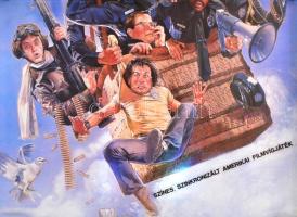 1987 A Rendőrakadémia 4. című amerikai filmvígjáték két részből álló plakátja, részenként: 53×69 cm