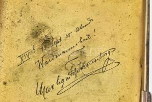 Ezüst(Ag) monogramos zománcozott díszítésű cigarettatárca, jelzett, 13×7,5×2 cm, bruttó: 179 g