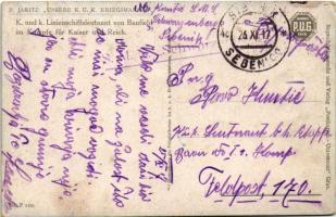 1917 K. und k. Linienschiffsleutnant von Banfield im Kampfe für Kaiser und Reich, Seeflugzeug. Unser...